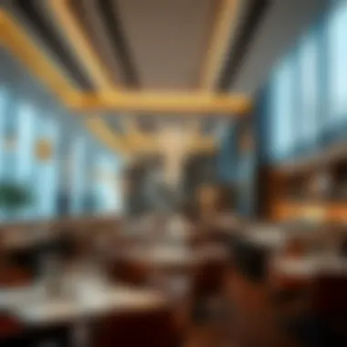Elegant Restaurant Interior Design An elegant restaurant interior highlighting ambiance and design