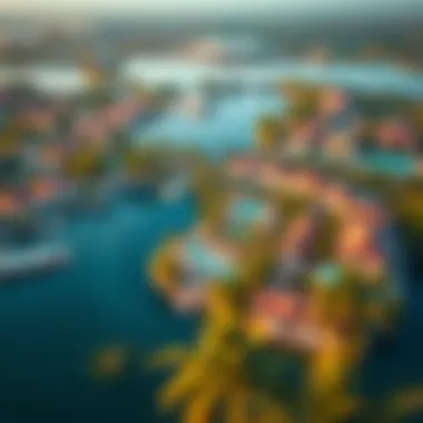 Aerial Insight into the Vibrant Sobha Hartland Community Aerial view of the Sobha Hartland community with the lagoon in focus