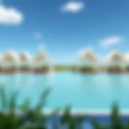 Stunning view of Sobha Hartland Lagoon showcasing its crystal-clear waters