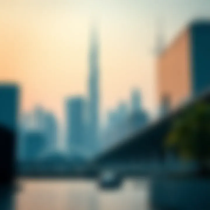 Dubai skyline with business focus