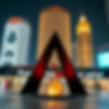 Cultural landmark featuring modern art installations