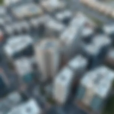 Aerial view of a mixed-use development in Abu Dhabi