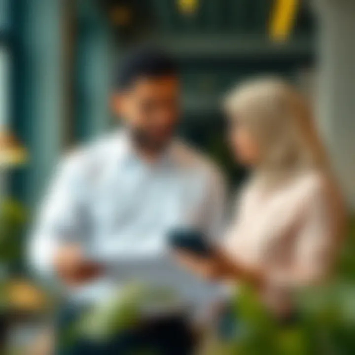 Real estate agent discussing property options with a client