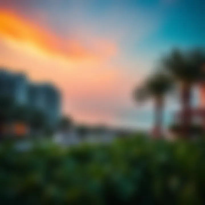 View of the vibrant surroundings and beachfront of Five Palm Jumeirah