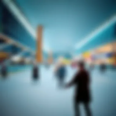 Graceful Gliding: The Art of Ice Skating at Dubai Mall Close-up of ice skaters gliding gracefully on the rink, highlighting the leisure activity