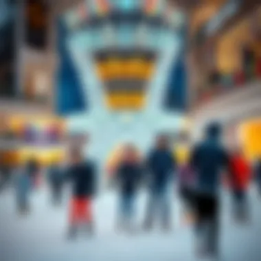 Family Fun at the Dubai Mall Ice Skating Experience Families enjoying a fun day out at the Dubai Mall ice rink, emphasizing the recreational aspect