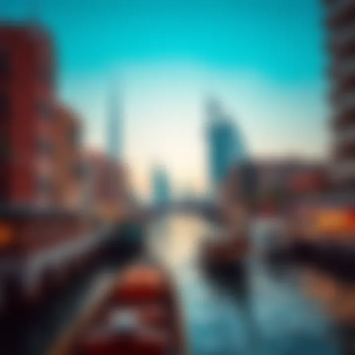 The serene beauty of the Dubai Creek reflecting the city's heritage