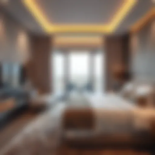 Luxurious villa room showcasing modern interiors