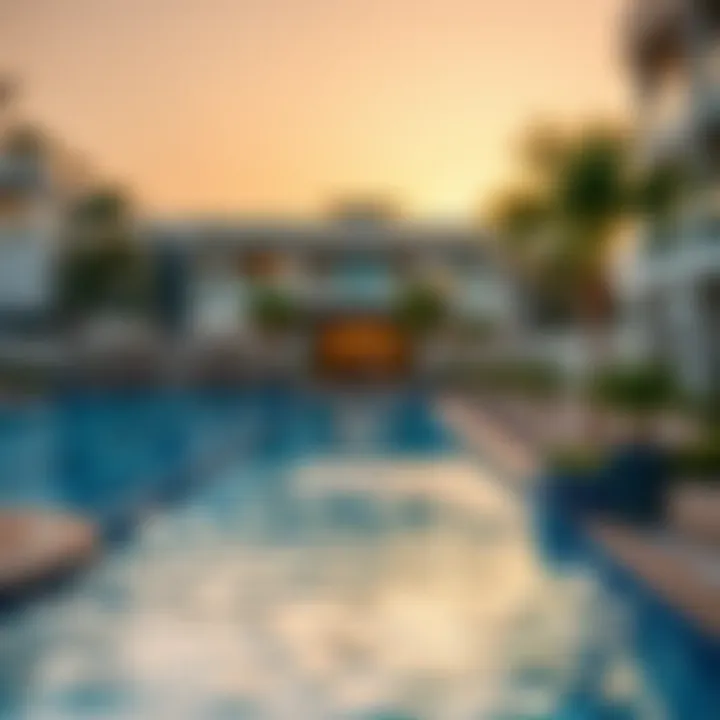Breathtaking view of the community amenities at Wasl Aqua