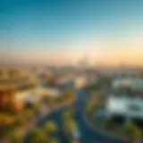 A panoramic view of Westzone showcasing its modern architecture and skyline