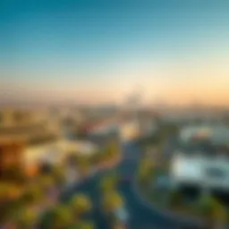 A panoramic view of Westzone showcasing its modern architecture and skyline