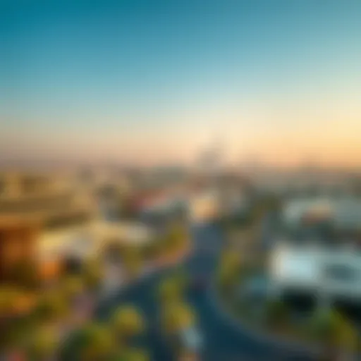 A panoramic view of Westzone showcasing its modern architecture and skyline