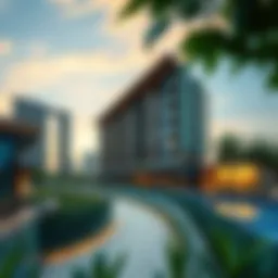 Stunning architectural view of Expo City Mangrove Residences showcasing innovative design