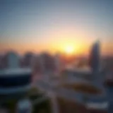 Aerial View of F34 Dubai Internet City Aerial view of Dubai Internet City showcasing modern architecture and landscape