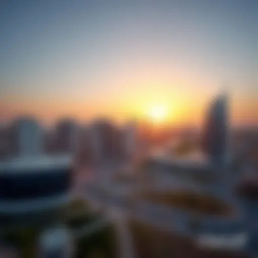 Aerial View of F34 Dubai Internet City Aerial view of Dubai Internet City showcasing modern architecture and landscape