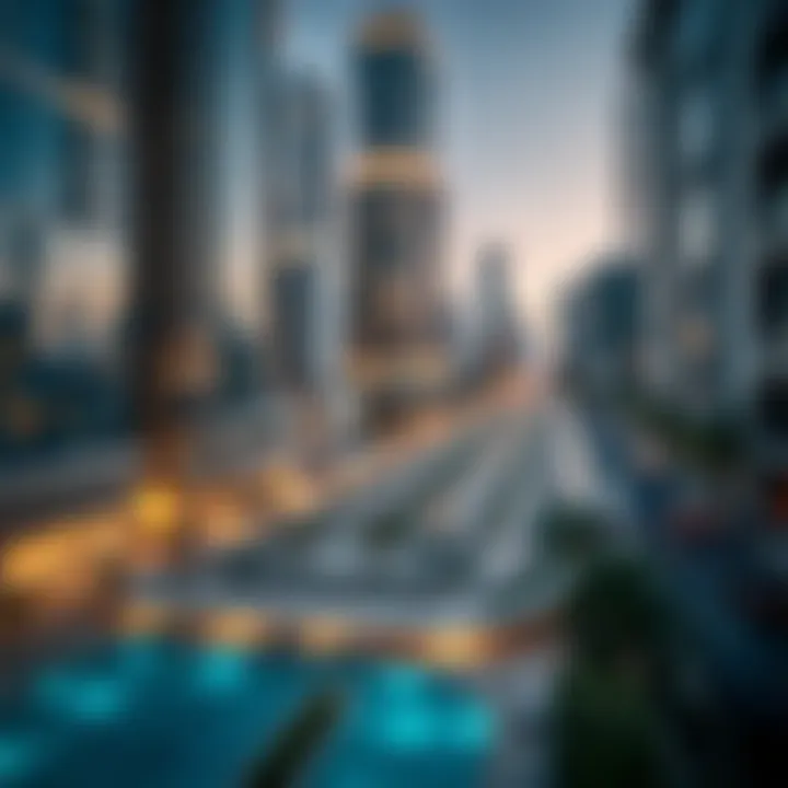 Graphical representation of real estate market trends in Dubai