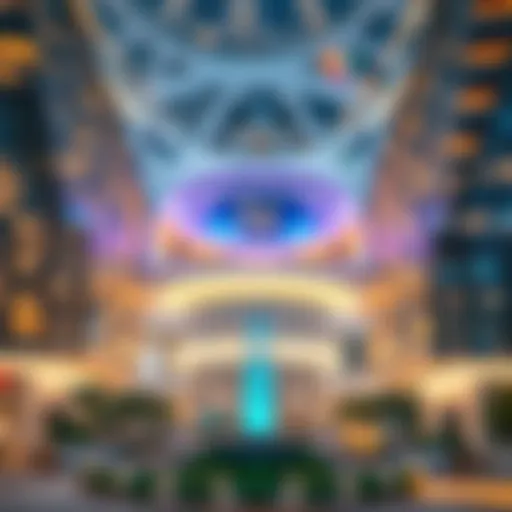 Aerial view of Fast Business Center showcasing its modern architecture