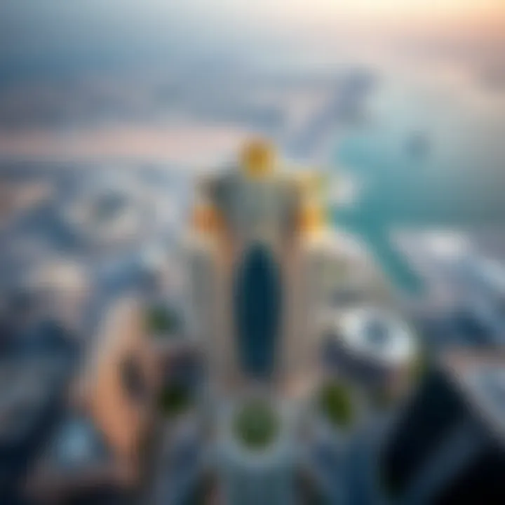 Aerial view of Ferrari City showcasing its architectural grandeur