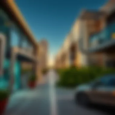 Vibrant neighborhood in Dubai