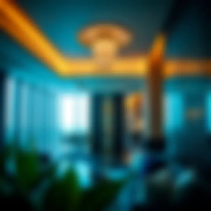 Luxurious Interiors and Amenities of the Grand Avenue Building Luxurious interior spaces within the Grand Avenue Building highlighting modern amenities