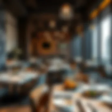 Dining area showcasing diverse cuisine