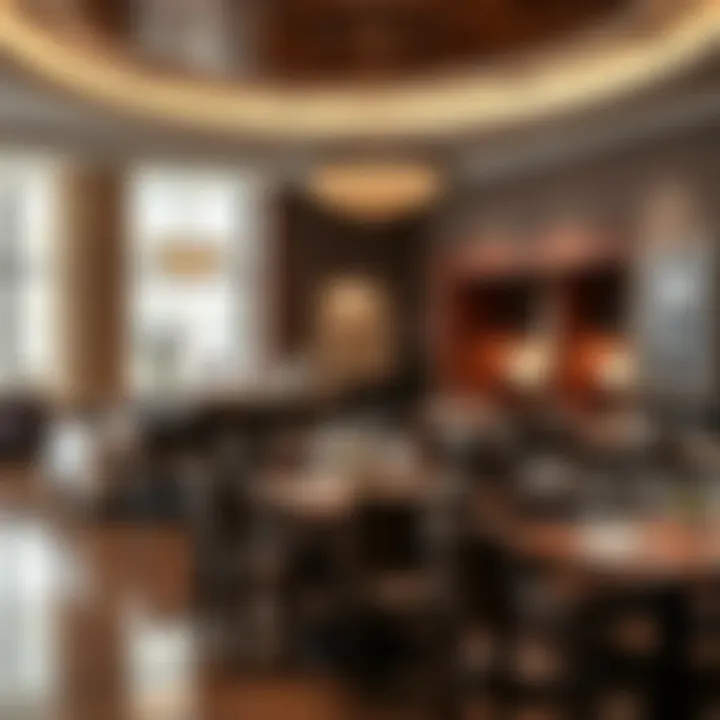 Dining area with international cuisine at a hotel near Expo City Dubai