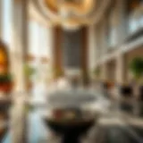 Luxurious hotel lobby near Expo City Dubai