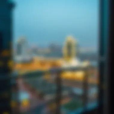 Scenic view from a hotel balcony overlooking Expo City Dubai