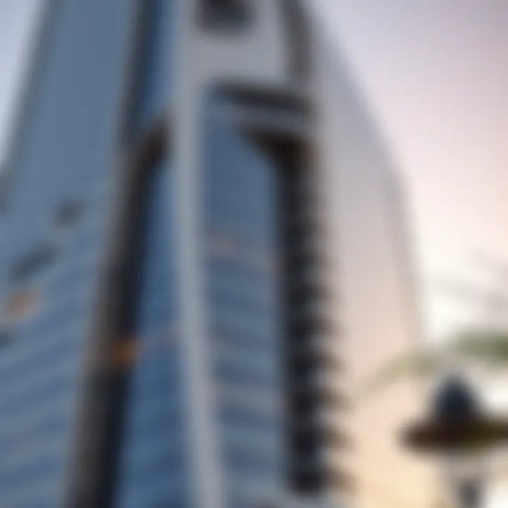 Innovative Facade of برج المستقبل دبي Close-up of the innovative facade of برج المستقبل دبي