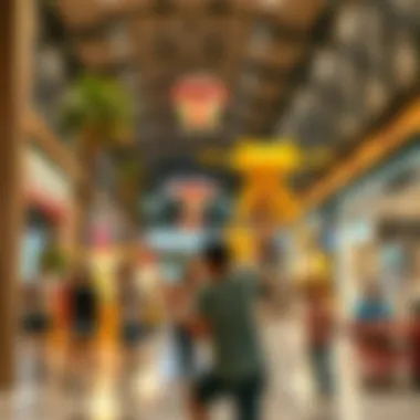 A lively recreational area with families enjoying leisure activities in Jalleria Mall