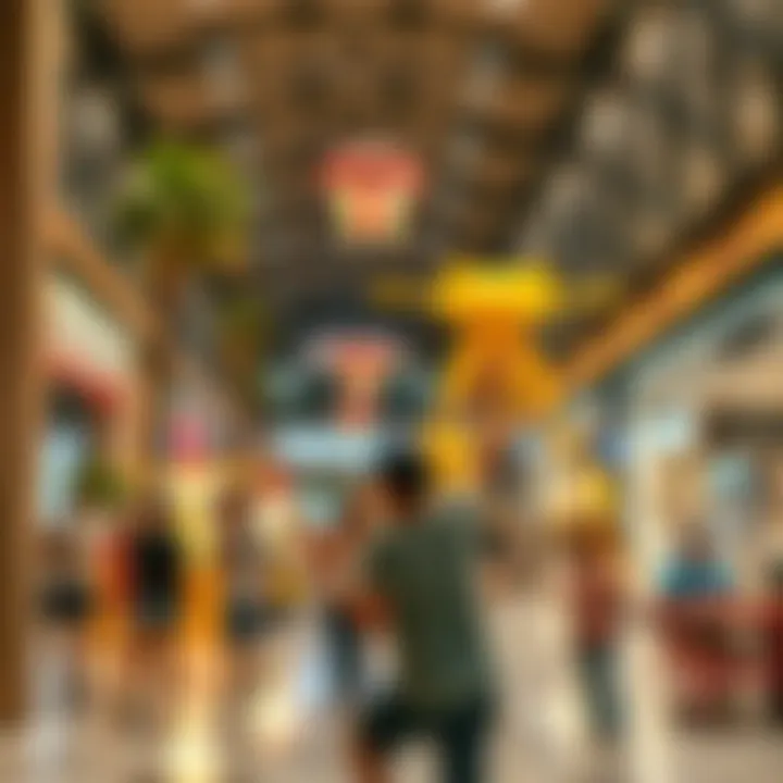A lively recreational area with families enjoying leisure activities in Jalleria Mall
