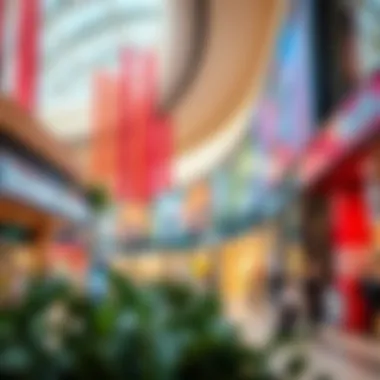 A vibrant shopping area within Jalleria Mall showcasing various retail offerings