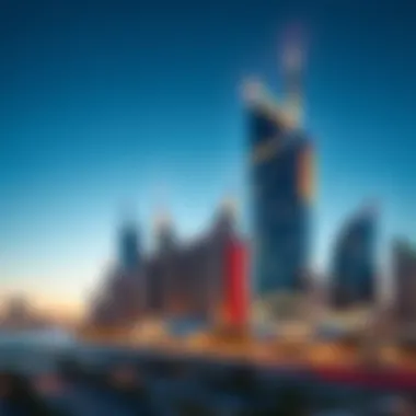 A futuristic skyline representing the future of Dubai's real estate