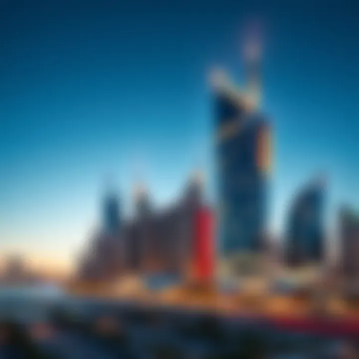 A futuristic skyline representing the future of Dubai's real estate