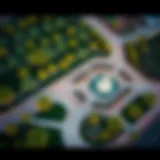 Aerial view of Khalifa Park showcasing its lush greenery and layout