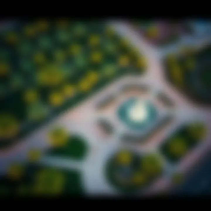 Aerial view of Khalifa Park showcasing its lush greenery and layout