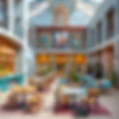 A vibrant community space within Liva Town Square showcasing its amenities