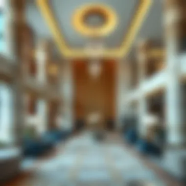 Elegant Lobby of Liwa Heights Luxurious lobby area of Liwa Heights showcasing modern design