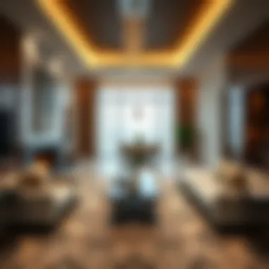 Luxurious interior design of a living area in Maha Townhouses