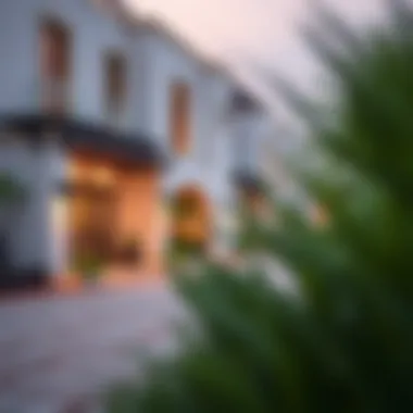 A serene lifestyle depiction in Maha Townhouses with landscaping