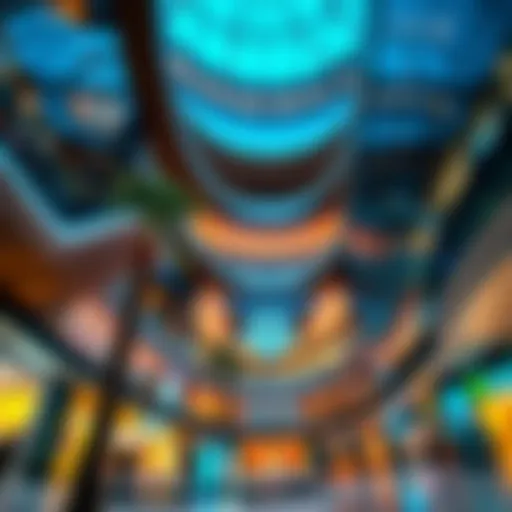 Stunning architectural view of Manar Mall showcasing its modern design