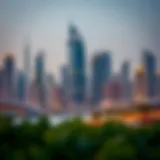 Luxurious skyline of Dubai showcasing modern architecture