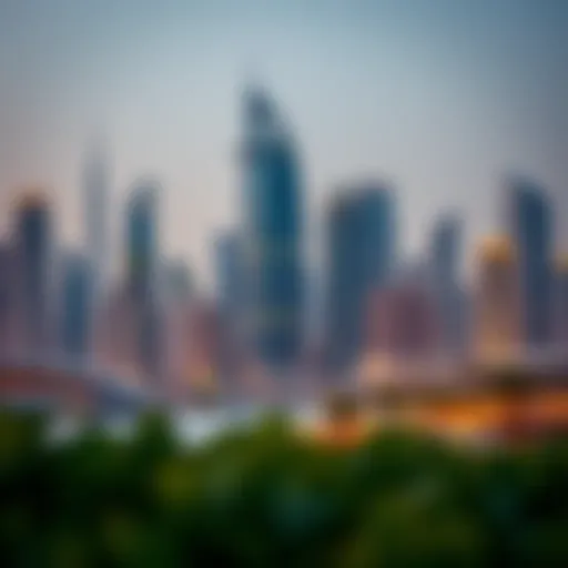 Luxurious skyline of Dubai showcasing modern architecture