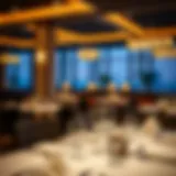 Elegant dining setup at Milos Dubai