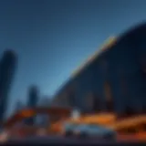 The striking facade of Nassima Tower showcasing modern architecture