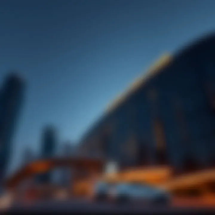 The striking facade of Nassima Tower showcasing modern architecture