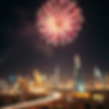 Spectacular Fireworks in Dubai Fireworks display in Dubai during public holiday