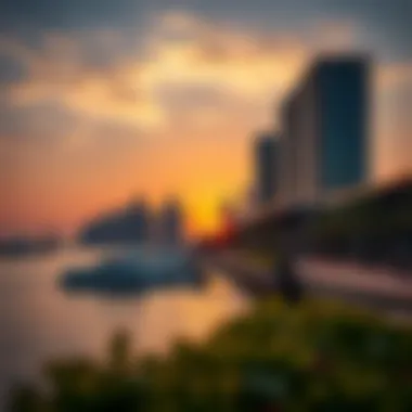 Sunset Over Creek Harbour Sunset view over the Creek Harbour skyline, representing future prospects