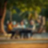 Family gathering in a Dubai park