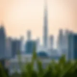 Skyline of Dubai showcasing luxurious real estate developments
